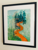 Into the forest - 40 x 30 cm, acrylic on paper