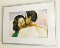The embrace - 30 x 40 cm, watercolor and acrylic on paper